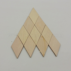 Unfertige Holzscheiben in Rautenform&nbsp;LS-WOCR-PW0001-005B