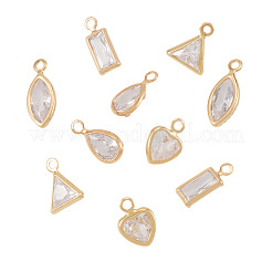 10 pendentif en laiton et zircone cubique&nbsp;KK-TADJ0001-30B