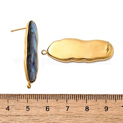 Ohrstecker aus natürlichem Paua-Muschel-Stein aus 304 Edelstahl&nbsp;STAS-Z125-02G
