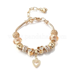 Braccialetti con ciondoli in lega di perline europee&nbsp;BJEW-F495-09G