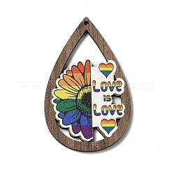 Regenbogen-/Pride-Flaggen-Thema&nbsp;WOOD-G014-02F