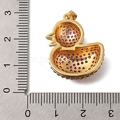 Gestell Messing micro ebnen Zirkonia Anhänger&nbsp;ZIRC-F142-01G-03