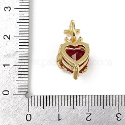 Pendentifs de verre en laiton&nbsp;X-KK-R226-03G-01