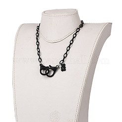 Personalisierte abs kunststoff kabelkette halsketten&nbsp;NJEW-JN03220-09