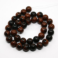 Mahagoni Obsidian runde Perle Stränge&nbsp;G-N0044-10mm-02