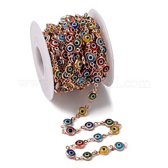 Tondo lampwork Brass Eye male catenine piatti fatti a mano&nbsp;CHC-P002-01RG