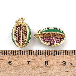 Colgantes de circonita cúbica de esmalte de latón&nbsp;KK-L251-25G
