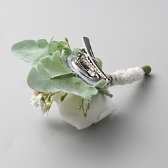 Ansteckblume mit Pfingstrosenimitat aus Seidenstoff&nbsp;AJEW-WH0401-31