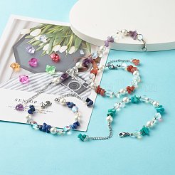 Set di braccialetti con perline di pietre dure miste per le donne della ragazza&nbsp;X1-BJEW-TA00019