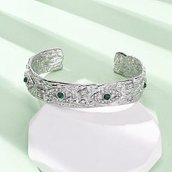 Brazaletes de acero inoxidable 304 con rhinestone para mujer&nbsp;BJEW-R026-01P
