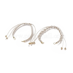 2 pièces 2 bracelets tressés en cordon de polyester de style&nbsp;AJEW-JB01144