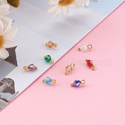 Handgemachte facettierte Glasperlen Charms&nbsp;PALLOY-JF00636