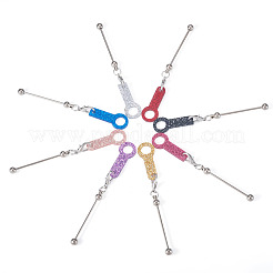 8 unidad de colgante de pajita acrílica de 8 colores con cuentas&nbsp;HJEW-TA0001-51