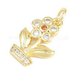 Colgante micropavé cubic zirconia de latón&nbsp;KK-F938-28G-04