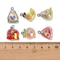 Pendentifs en résine opaque à motif de fruits&nbsp;RESI-B047-09