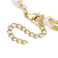 Bracciali di perle d'acqua dolce coltivate naturali e perline di vetro&nbsp;BJEW-JB11149