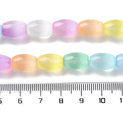 Brins de perles de sélénite naturelle couleur macaron&nbsp;X1-G-B102-A01-02