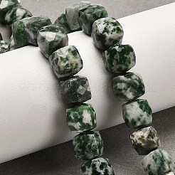 Natürliche grüne Fleck Jaspis Perlen Stränge&nbsp;G-H078-C27-01