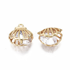 Ciondoli in ottone con zirconi chiari&nbsp;KK-T056-84G-NF