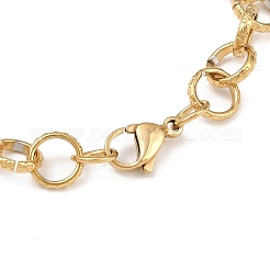 Bracelets à chaîne en acier inoxydable 304 à la mode avec bulles gravées&nbsp;STAS-A028-B087G
