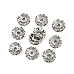 Messing Strass Zwischen perlen&nbsp;RB-A014-L10mm-01P