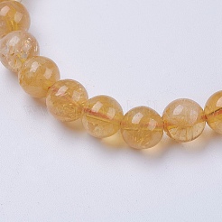 Bracciali perline stirata citrino naturale&nbsp;BJEW-I253-8mm-21