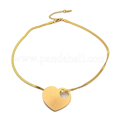 Collane a catena a serpente in acciaio inossidabile 304&nbsp;NJEW-P311-02B-G