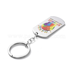 Porte-clés en acier inoxydable Pride Rainbow 201&nbsp;KEYC-G051-01P-01