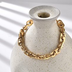 Bracelets à maillons ovales en acier inoxydable 304 pour femmes et hommes&nbsp;BJEW-F488-29G