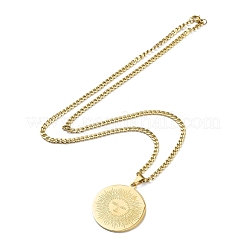 201 colliers pendentifs en acier inoxydable&nbsp;NJEW-C042-05G