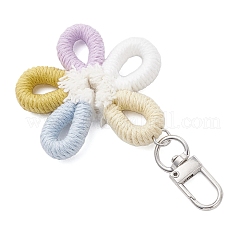 Poliestere decorazioni ciondolo fiore&nbsp;HJEW-JM03961-02