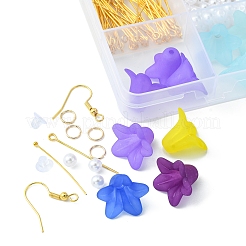 Kit de fabrication de boucles d'oreilles fleur bricolage&nbsp;DIY-FS0004-15