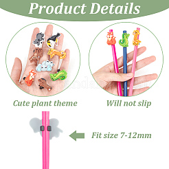 72 pieza de 12 estilos de plástico PVC con dibujos animados para decorar la pajita&nbsp;FIND-DR0001-04