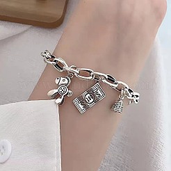 Bracelets à breloques en laiton de style hip-hop&nbsp;FS-WG7DD61-03