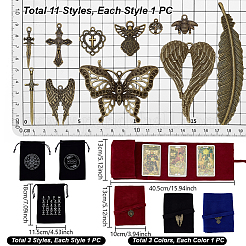 11 pièces 11 styles pendentifs en alliage de style tibétain&nbsp;FIND-PH0038-58
