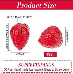 Perle di lampwork fatte a mano da 30 pz&nbsp;LAMP-FH0001-03