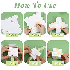 Geschenkverpackungsboxen aus Papier für Hochzeiten mit Polyesterband&nbsp;CON-WH0105-08