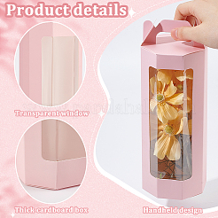 10 caja de almacenamiento de regalo de papel con ventana visible.&nbsp;CON-WH0088-98A