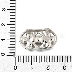 Messing Kristall Strass oval mit 2 Blume mehrsträngige Verbinder&nbsp;KK-P306-20P
