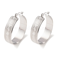 Boucles d'oreilles créoles en acier inoxydable 304 pour femmes&nbsp;SA-CBA4160-24P