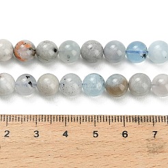 Natürliche Aquamarin Perlen Stränge&nbsp;G-F591-29A-8mm-02