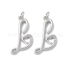 Placage de rack écologique pendentifs en zircone cubique micro pave en laiton&nbsp;KK-F845-31P