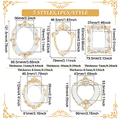 Cadre photo en résine 5pcs 5 styles&nbsp;AJEW-FG0002-34