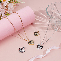 4 pièces 2 couleurs laiton micro pavé pendentifs zircone cubique&nbsp;KK-ME0004-69