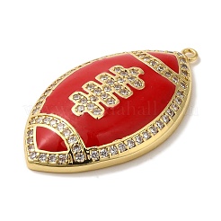 Placcatura in cremagliera in ottone smaltato con pendente in zirconia cubica&nbsp;KK-A229-32G-04