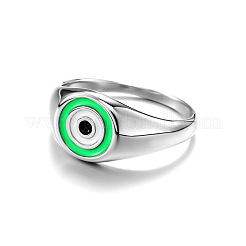 Anillos de dedo esmaltados de acero inoxidable 304 para mujer&nbsp;WGAD15F-02