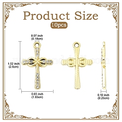 Pendenti con strass in lega da 10 pezzo&nbsp;FIND-YW0007-83G