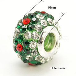 Perline europeo rhinestone  di vetro&nbsp;RPDL-D001-05