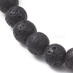 3 bracciale elastico con perline di pietre preziose miste naturali e sintetiche&nbsp;BJEW-JB13252