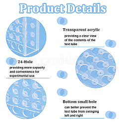 Portaprovette da laboratorio in acrilico da 5 ml a 24 foro&nbsp;DIY-WH0430-386B